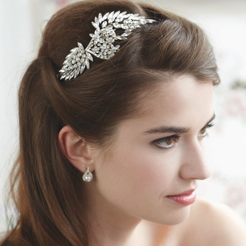 Amaryllis heart and leaves headpiece - Liberty in Love