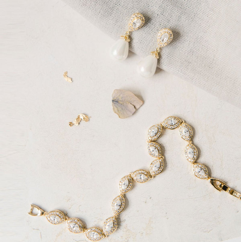 Promise gold cubic zirconia bracelet - Liberty in Love