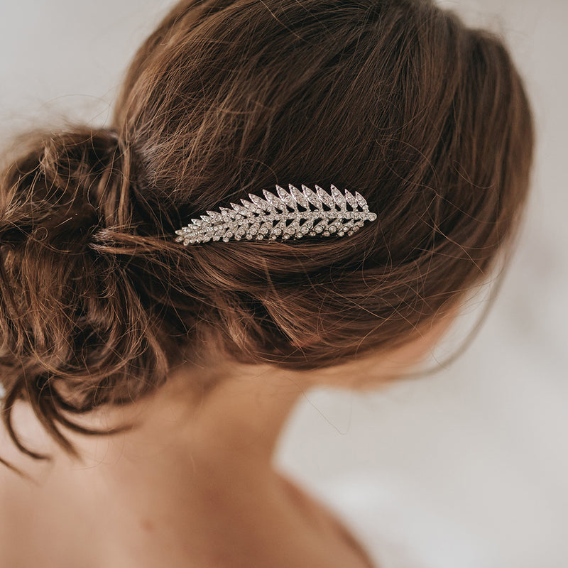 Amira crystal embellished leaf hair comb - Liberty in Love