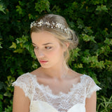 Amy blossom and pearl sprig floral hair vine - Liberty in Love
