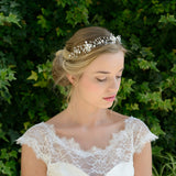 Amy blossom and pearl sprig floral hair vine - Liberty in Love