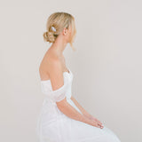 Althea clustered crystal pearl hair comb - Liberty in Love