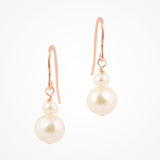 Angel rose gold pearl earrings - Liberty in Love