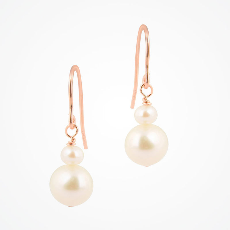 Angel rose gold pearl earrings - Liberty in Love