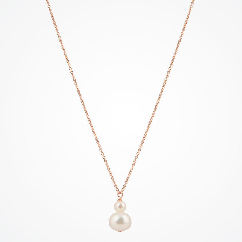 Angel rose gold pearl pendant necklace - Liberty in Love