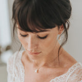 Angel rose gold pearl earrings - Liberty in Love