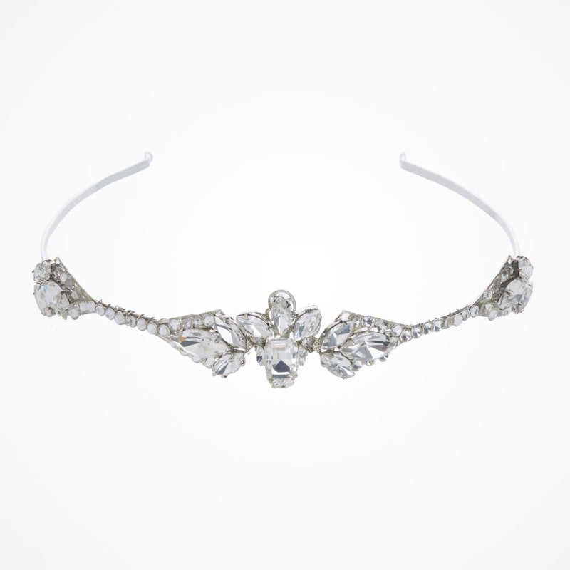 Anna silvered crystal headpiece - Liberty in Love