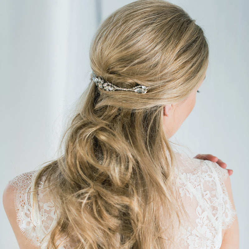 Anna silvered crystal headpiece - Liberty in Love