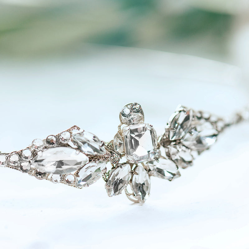 Anna silvered crystal headpiece - Liberty in Love