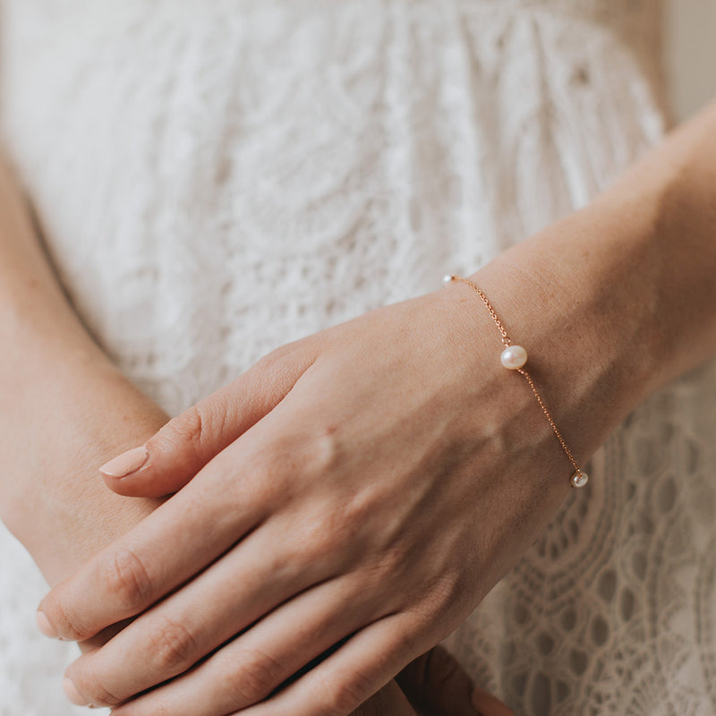 Annabel rose gold pearl bracelet - Liberty in Love