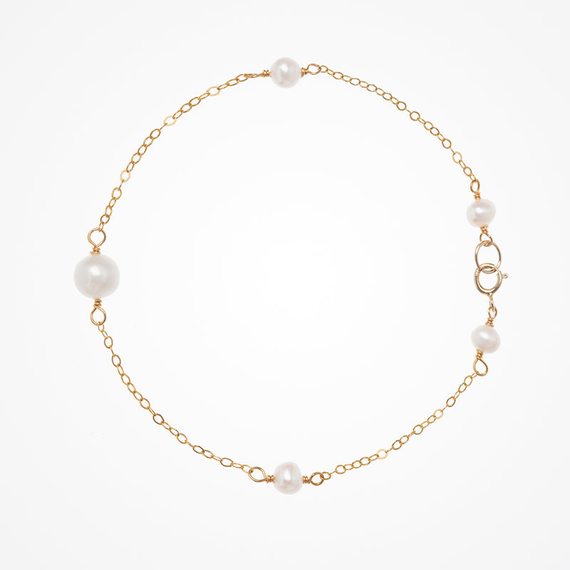Annabel pearl bracelet (gold) - Liberty in Love