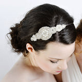 Annabel crystal and pearl beaded motif headpiece - Liberty in Love