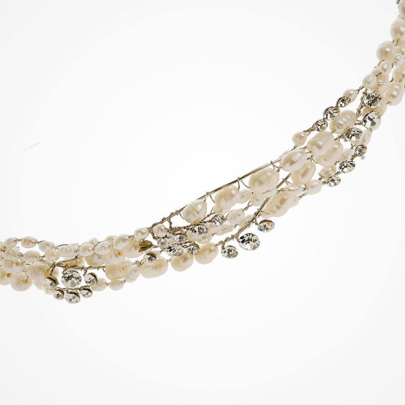 Annabelle pearl and crystal headpiece (or belt) - Liberty in Love