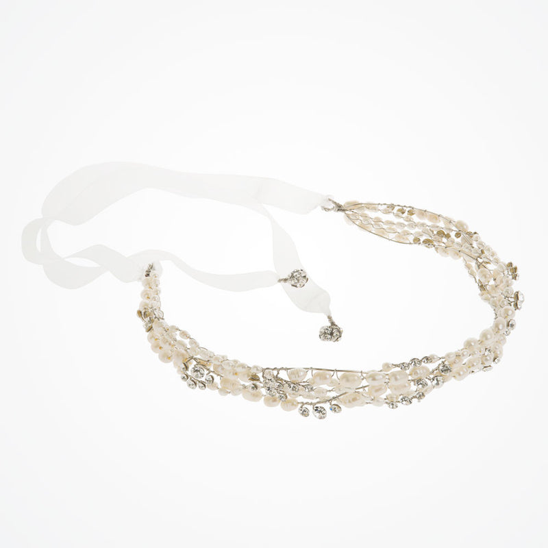Annabelle pearl and crystal headpiece (or belt) - Liberty in Love