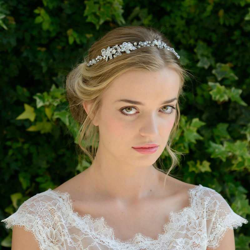 Annette crystal blossoms and leaves hair vine - Liberty in Love