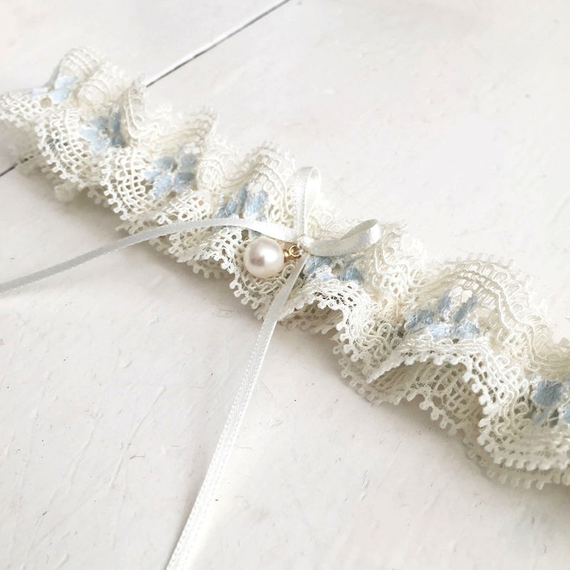 Florence pearl drop lace garter - Liberty in Love