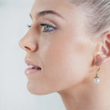 Sukie antique gold pearl drop lever back earrings - Liberty in Love