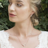 Aphrodite rose gold pearl and crystal necklace - Liberty in Love