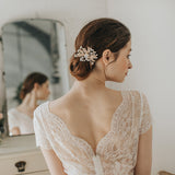 Apple blossom gold hair comb - Liberty in Love
