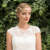 April rose gold pearl blossom and crystal sprigs hair vine - Liberty in Love