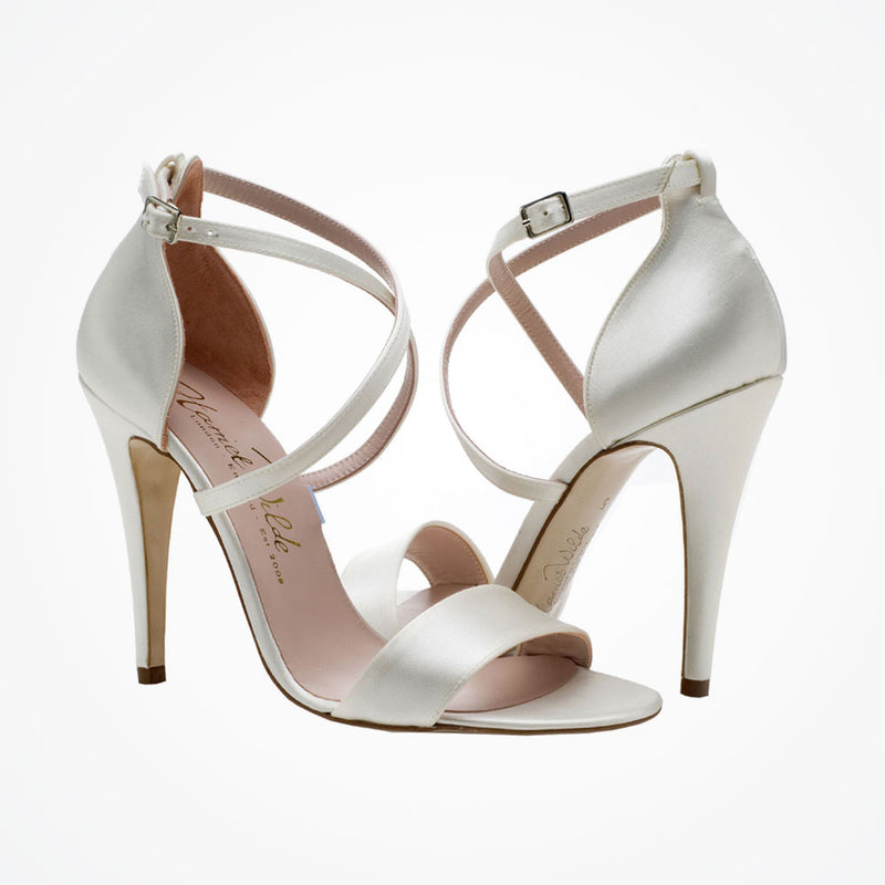 Arabella ivory silk satin sandals - Liberty in Love