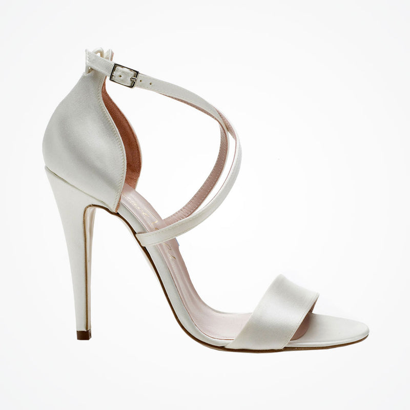 Arabella ivory silk satin sandals - size 6 only - Liberty in Love