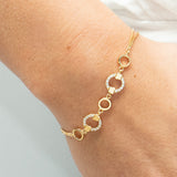 Arcadia pave zirconia crystal circle design bracelet - Liberty in Love