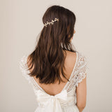 Ariel crystal embellished floral gold headpiece - Liberty in Love