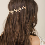Ariel crystal embellished floral gold headpiece - Liberty in Love