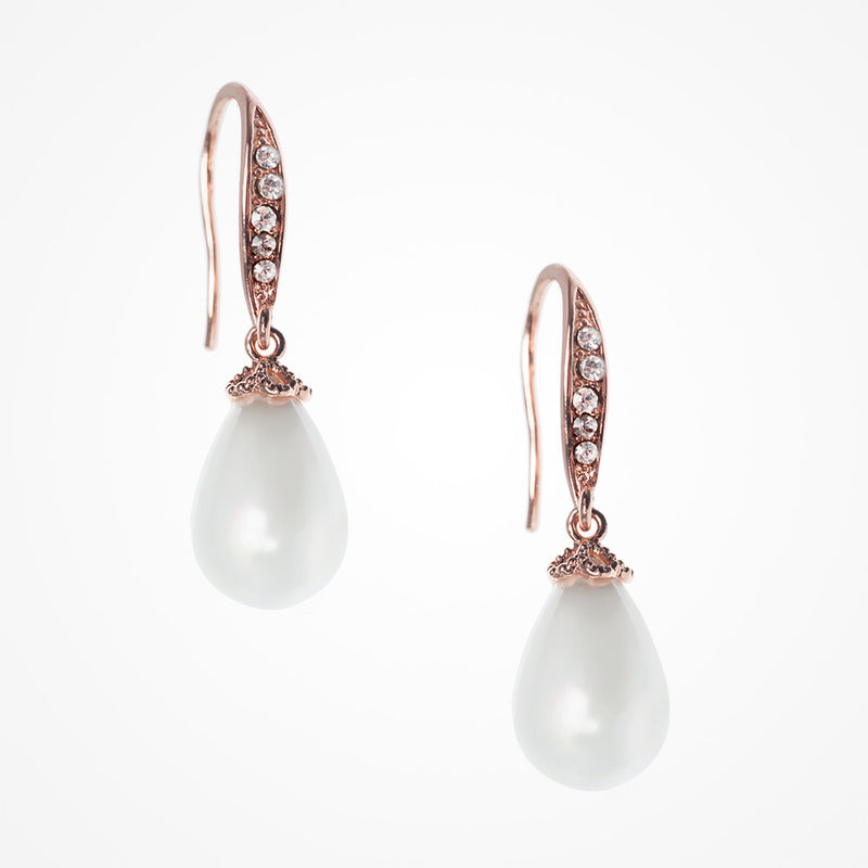 Aruna rose gold pearl earrings - Liberty in Love