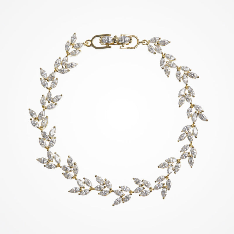 Ashton crystal vine of leaves bracelet - Liberty in Love