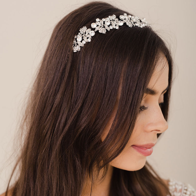 Astrid floral crystal embellished headpiece - Liberty in Love