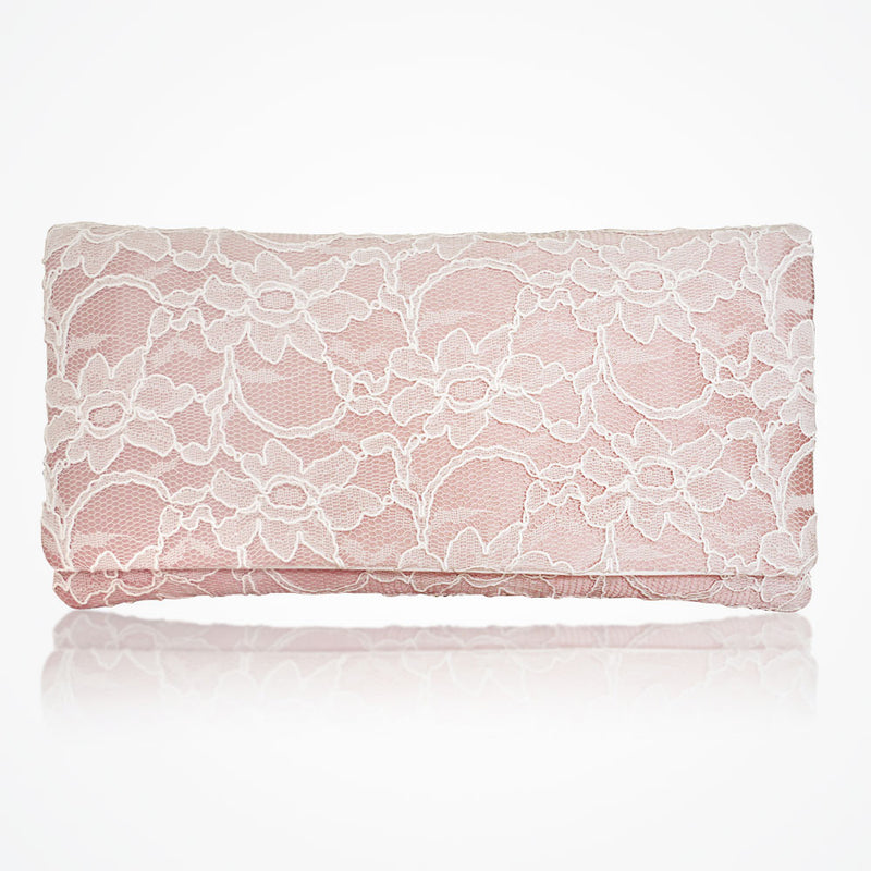 Astrid blush and ivory lace clutch - Liberty in Love