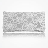 Astrid grey and ivory lace clutch - Liberty in Love