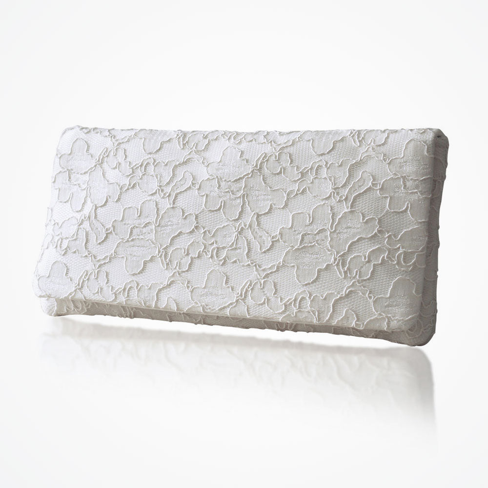 Ivory lace clutch bag shop