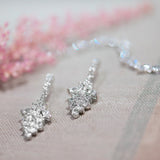 Augusta CZ leaf drop earrings - Liberty in Love