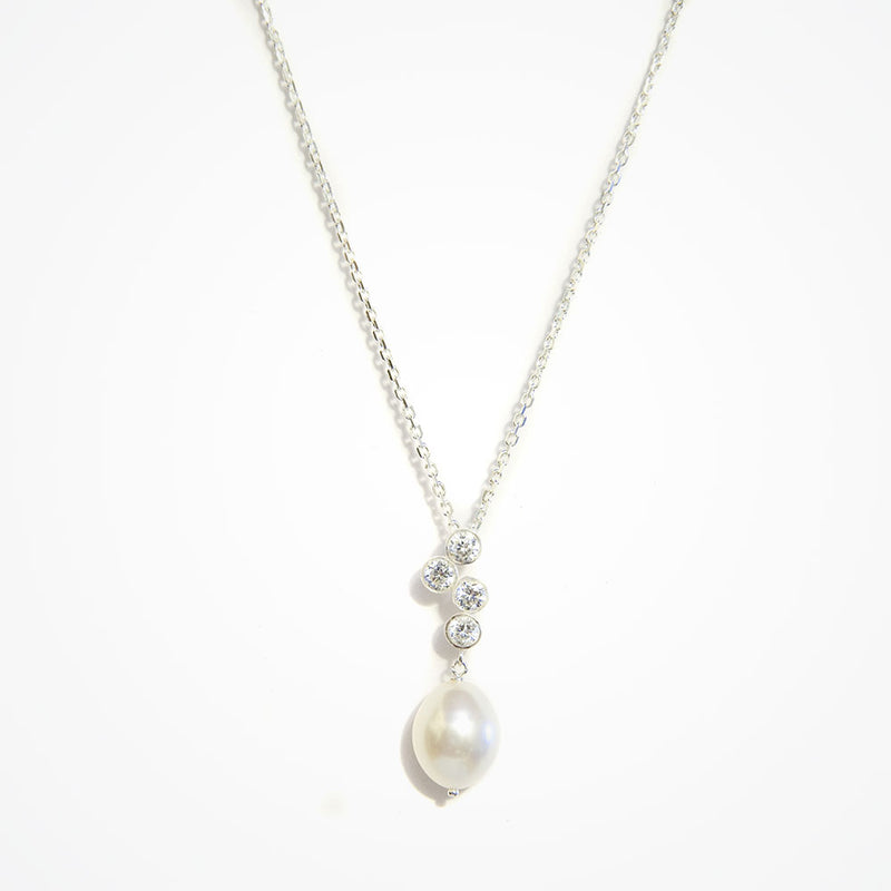 Aura pearl and CZ pendant - Liberty in Love