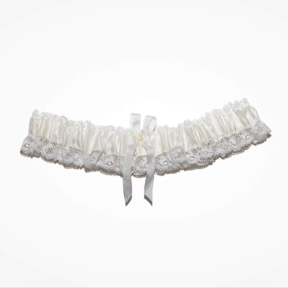 Aurelie lace silk garter