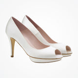 Avery ivory satin platform peep-toes - Liberty in Love
