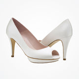 Avery ivory satin platform peep-toes - Liberty in Love
