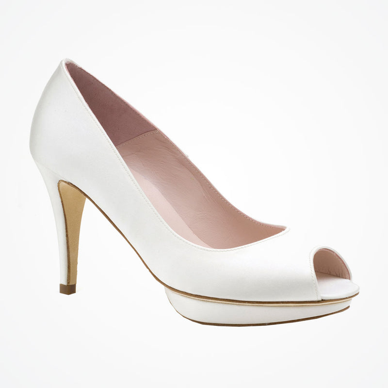 Avery ivory satin platform peep-toes - Liberty in Love