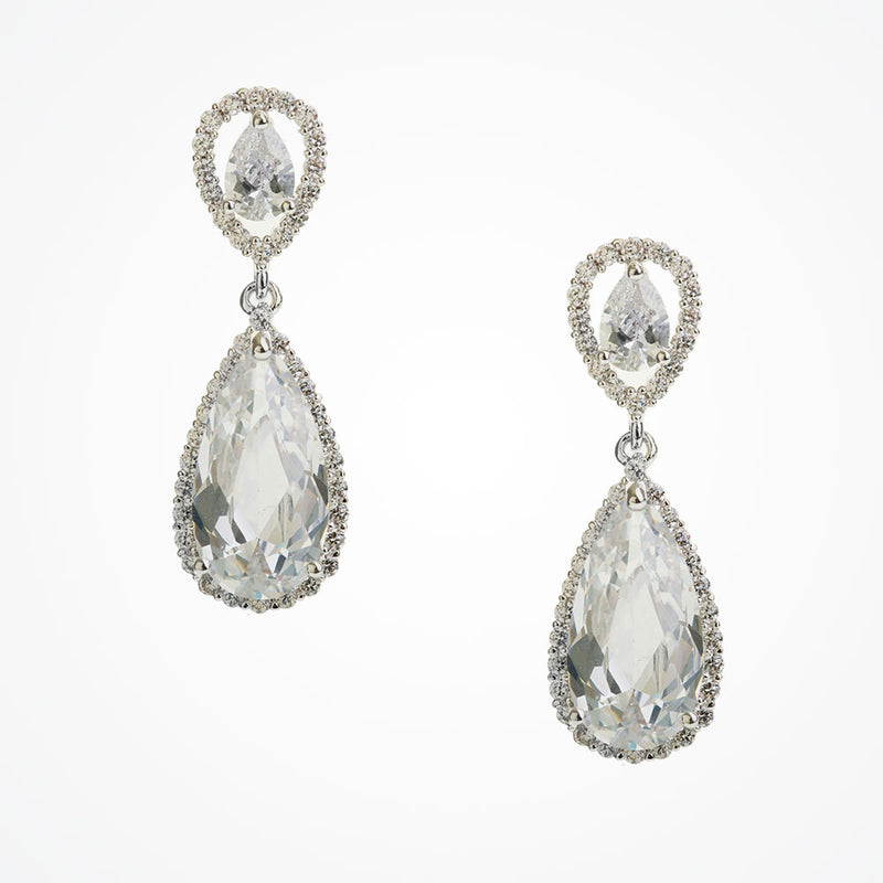 Bacall crystal teardrop earrings - Liberty in Love