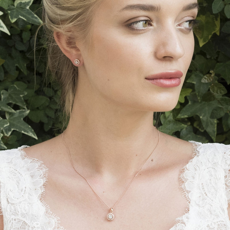 Balmoral rose gold crystal pendant necklace - Liberty in Love