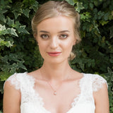 Balmoral rose gold bridal stud earrings - Liberty in Love