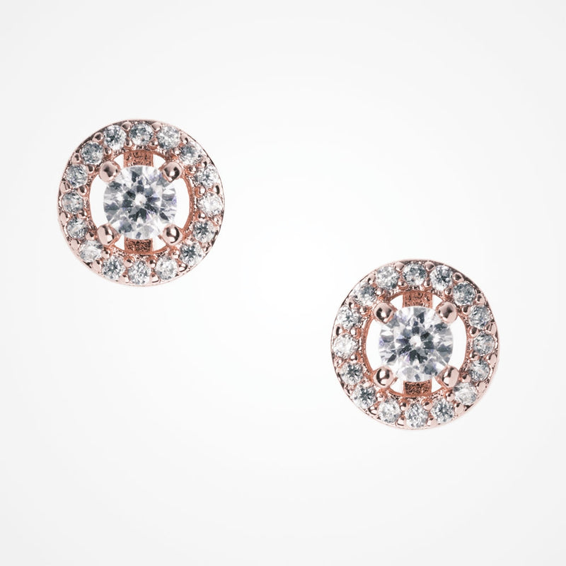 Balmoral rose gold bridal stud earrings - Liberty in Love