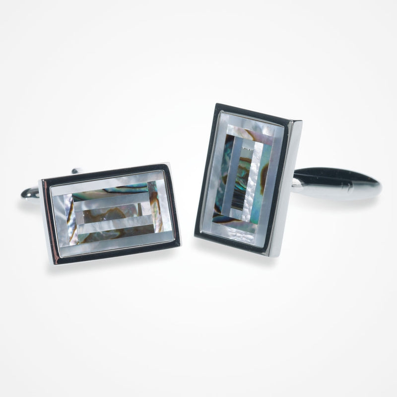 Balthazar mother of pearl and abalone cufflinks - Liberty in Love