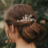 Beatrix blossom, pearl buds and sprigs hair comb - Liberty in Love