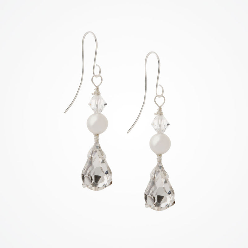 Beautiful pear crystal drop earrings - Liberty in Love