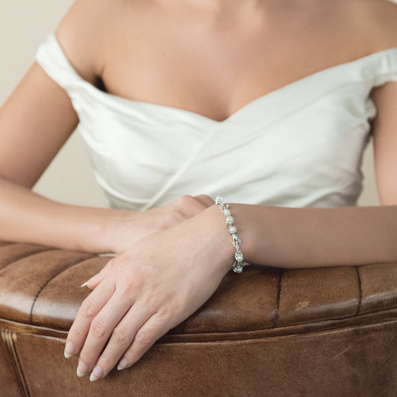 Belgravia pearl and cubic zirconia bracelet - Liberty in Love