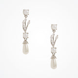 Belgravia pearl and cubic zirconia drop earrings - Liberty in Love